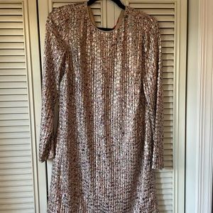 Monique Lhuillier sequined Shift Dress Sz 6